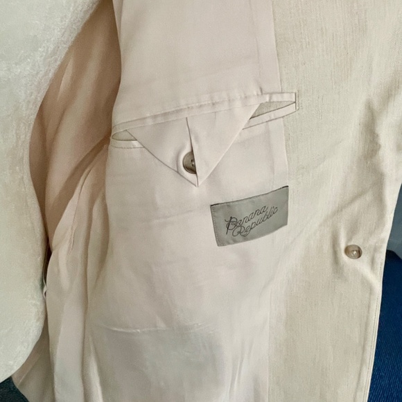 *SOLD* BNWT Banana Republic Lina Relaxed Linen Blazer - Natual - XL - Picture 9 of 10